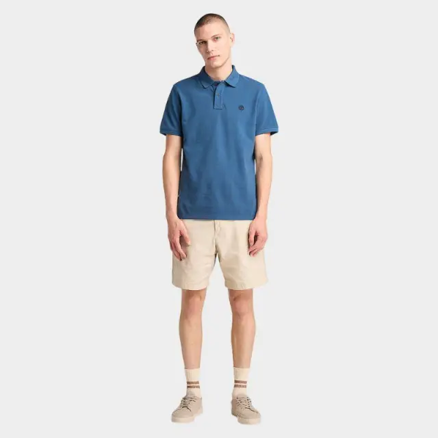 Timberland - Ανδρικό T-shirt Polo με Λογότυπο TB0A6VDP-288 Μπλε - S 2