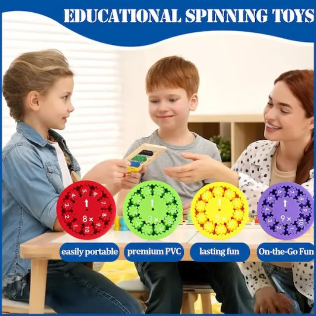 Fidget Spinner 9pcs Πολύχρωμο 17842-01 (Πράξεις πολλαπλασιασμού/διαίρεσης) 2