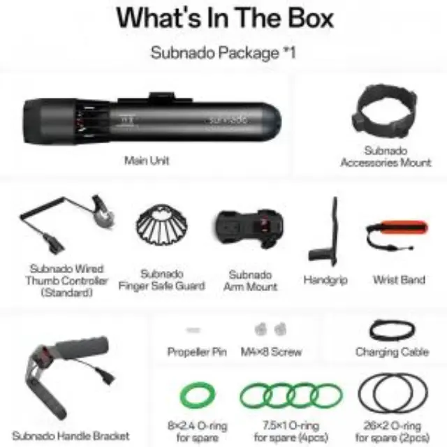 Υποβρύχιο Scooter Waydoo Subnado Starting Kit Μαύρο N71655 3