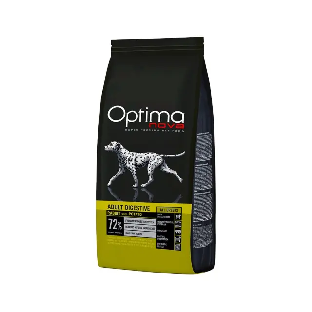 Optima Nova Adult Digestive Rabbit & Potato Ξηρά Τροφή Σκύλου με Κουνέλι & Πατάτα Χωρίς Σιτηρά 2kg
