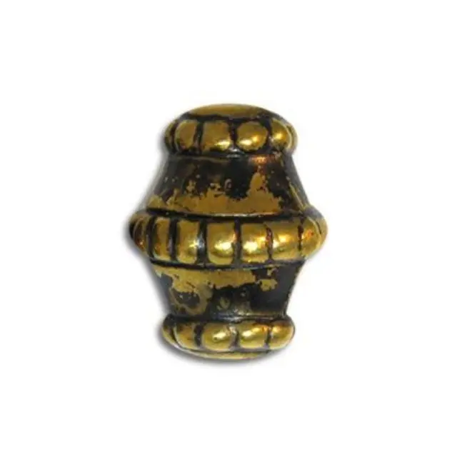 Επιμεταλλωμένη Χάντρα Beaded Barrel Antique Gilt 16x13mm - 4τεμ