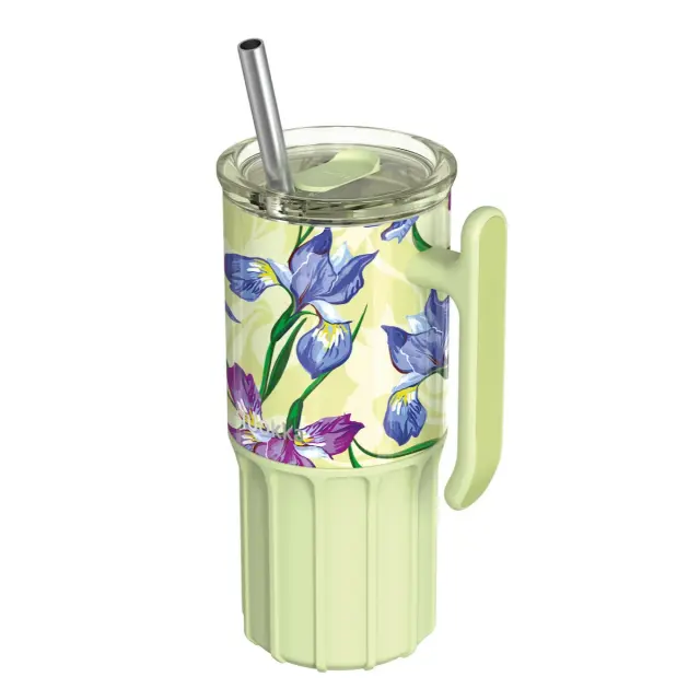 Quokka Κούπα Θερμός Ανοξείδωτο 720ml Green Tea με Καλαμάκι και Λαβή-40088