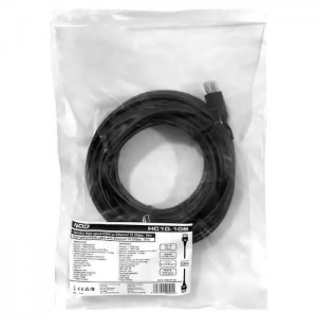 Καλώδιο High Speed HDMI με Ethernet 10.2Gbps, HDMI αρσ. - HDMI αρσ., 10m. 2