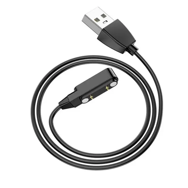 Φορτιστής Hoco για Y2 Pro Smart watch 2 pin 5V/0.12A Μαύρο Απόσταση Μαγνητών: 1,4cm Απόσταση Επαφών: 0,8cm 3