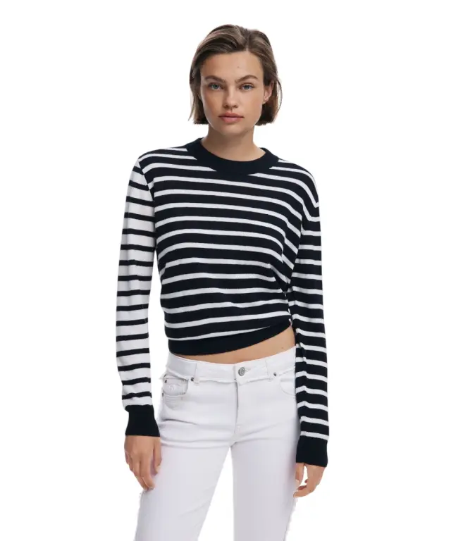 Desigual - Γυναικείο Πουλόβερ Bergen Regular Fit 25WWJF08-2000 Μαύρο - XS