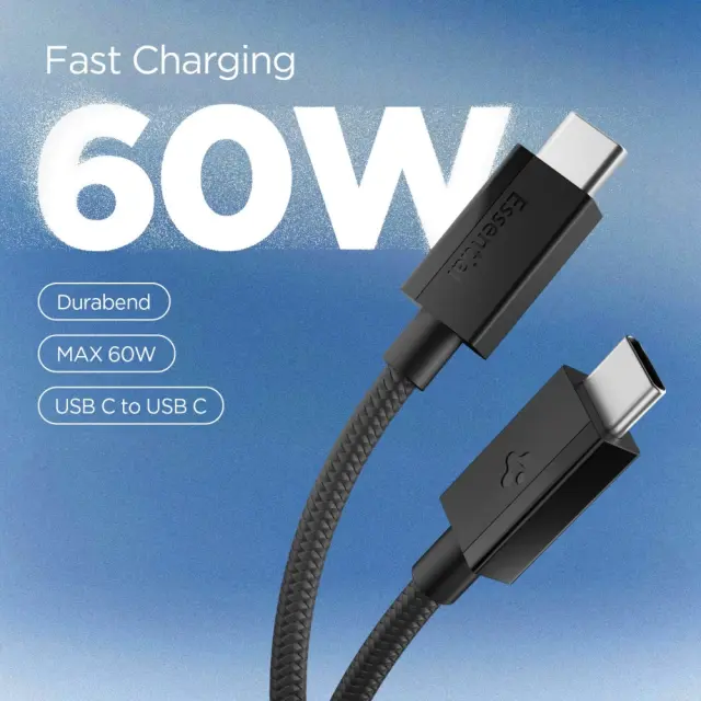 Spigen® - Essential Καλώδιο USB-C σε USB-C 60W 150cm/Black. 2