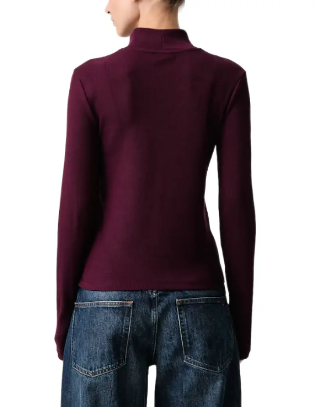 Tommy Hilfiger γυναικεία ριμπ μπλούζα με χαμηλό ζιβάγκο DW0DW19830-2 2