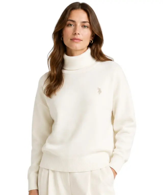 U.S. Polo Assn. - Γυναικείο Πουλόβερ Ζιβάγκο 63443-52631-101 Λευκό - XL