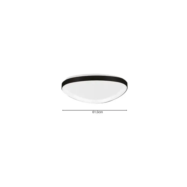 Inlight Πλαφονιέρα οροφής LED 25W 3CCT από λευκό μέταλλο και ακρυλικό D:61,5x5cm (42043-White) 2