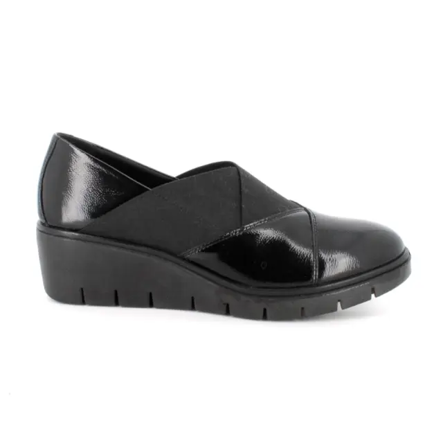Imac Μοκασίνια-Loafers Γυναικείο δέρμα λουστρίνι Μαύρο IMA/855470 V/NERO