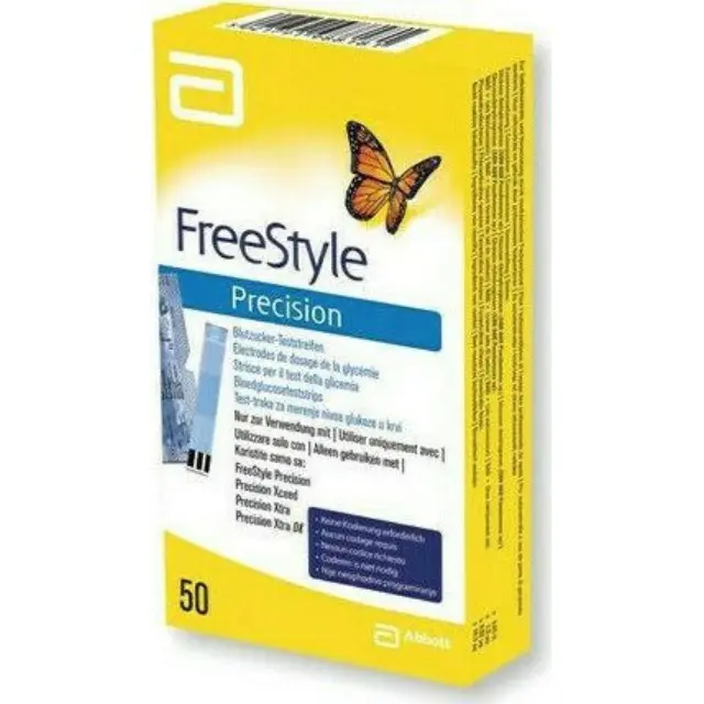 Abbott FreeStyle Precision Strips Ταινίες μέτρησης σακχάρου, 50 ταινίες 3