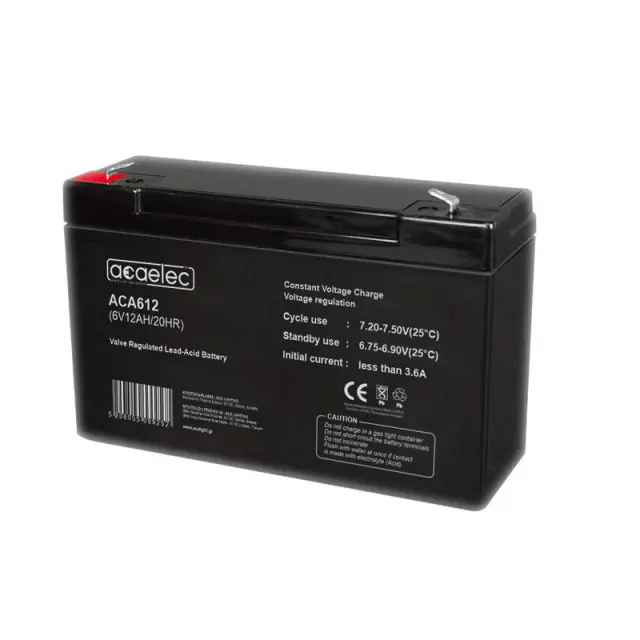 Aca Light ΜΠΑΤΑΡΙΑ AGM VRLA 6V 12AH/20HR 1,5kg 151X50X100MM