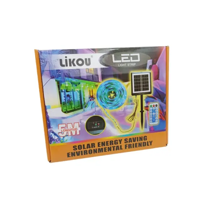 LED ΤΑΙΝΙΑ RGB 5m ΜΕ ΗΛΙΑΚΟ ΠΑΝΕΛ AD-1461 2