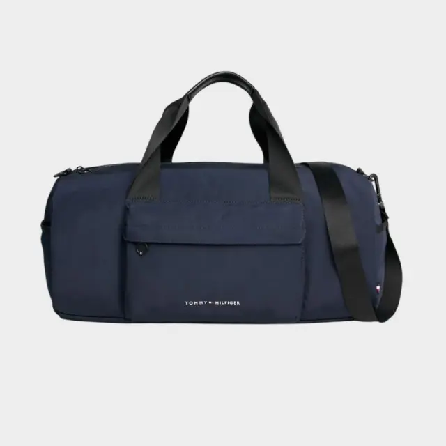Tommy Hilfiger - Ανδρικό Σακ Βουαγιάζ Th Established Duffle AM0AM08019-DW6 Μπλε Σκούρο