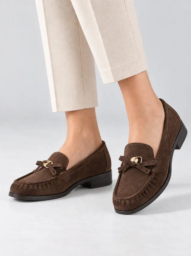 Gabor Μοκασίνια-Loafers Γυναικείο δέρμα Nubuck Καφέ GAB/400802 002-CACAO - 40 2