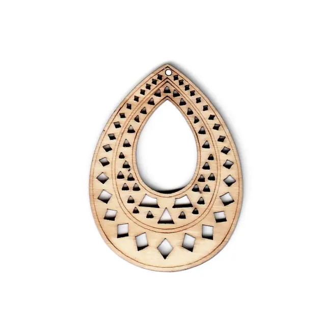Ξύλινο Διακοσμητικό - Tear ~67.5x51x2.5mm - 10τεμ