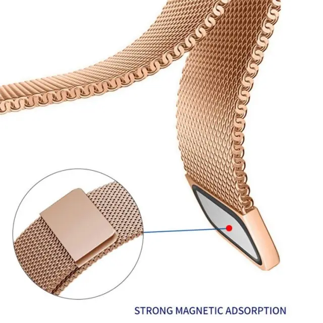 Milanese Stainless Steel Band για Samsung Gear S3 46mm/ Pace/ Stratos/ Watch GT/ GT2 / GTR /Versa/ Magic 2 (Fits All 22mm)- Rose Gold OEM 2