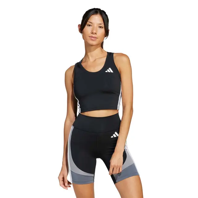 adidas Performance Women's Workout Essentials 3Stripes Crop Tank Μαύρο JF8915 (adidas Performance)