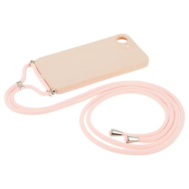 Θήκη με Κορδόνι για iPhone 16e/17e-Pink OEM 2
