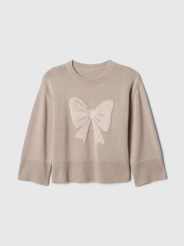 Καφέ babyGap 24/7 Split-Hem Πουλόβερ quail brown