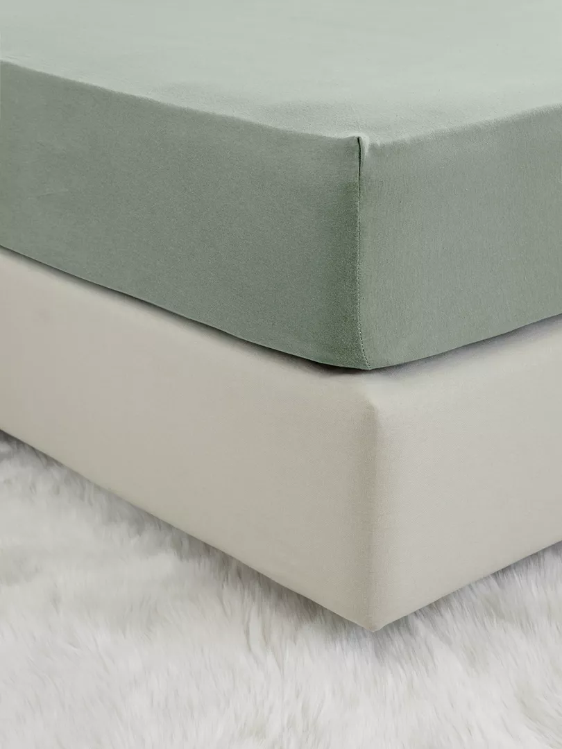 Σεντόνι 100x200+40 Μονό Jersey Nima Tender 100% βαμβακερόΜε Λάστιχο- Rock Green