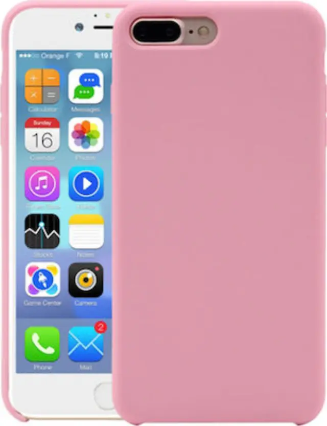 My Colors Liquid Back Cover Σιλικόνης Ροζ (iPhone 8/7 Plus)