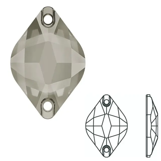 Swarovski 3211 Lemon Sew-on Stone Crystal Satin 14x9mm - 2τεμ