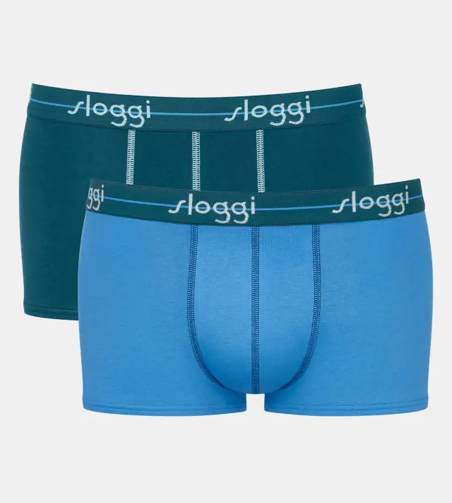 Sloggi Men Μποξεράκια Start Hipster Σιέλ/Πετρόλ 2-Pack