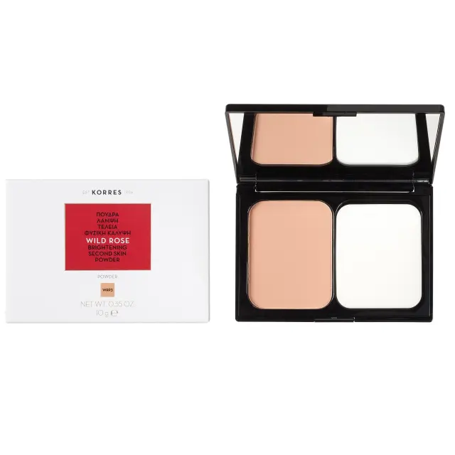 KORRES Wild Rose Brightening Second-Skin Powder Άγριο Τριαντάφυλλο Πούδρα για Λάμψη και Κάλυψη WRP3, 10g