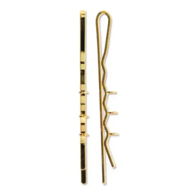 Φουρκέτα Μεταλλική 5.5cm με 3 Κρίκους - Gold Plated - 4τεμ