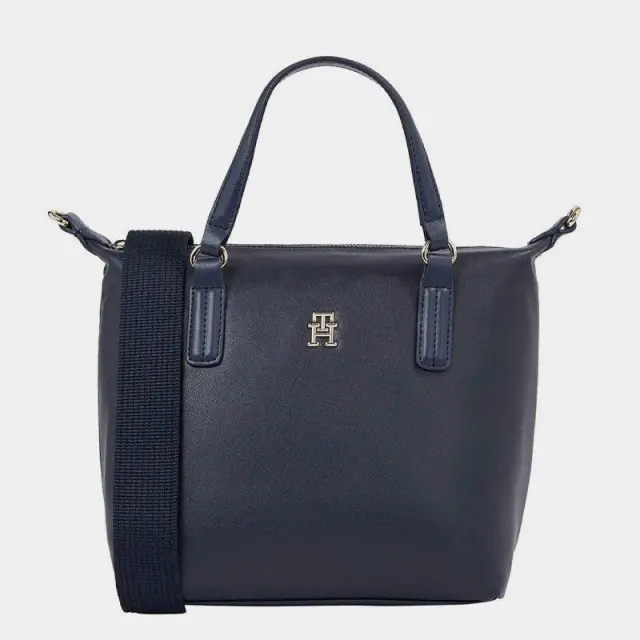 Tommy Hilfiger - Γυναικεία Τσάντα Χειρός Poppy Plus Small Tote AW0AW15592-DW6 Μπλε