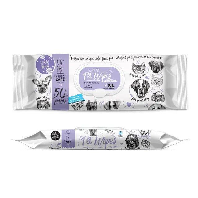 Perfect Care Pet Wipes Με Χλωρεξιδίνη White Musk (40 μαντ.) 40 μαντ. Μεγάλο