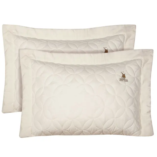 Ζεύγος Μαξιλαροθήκες 50x70+8 Oxford Classic Greenwich Polo Club 2358 Ecru 100% Microfiber