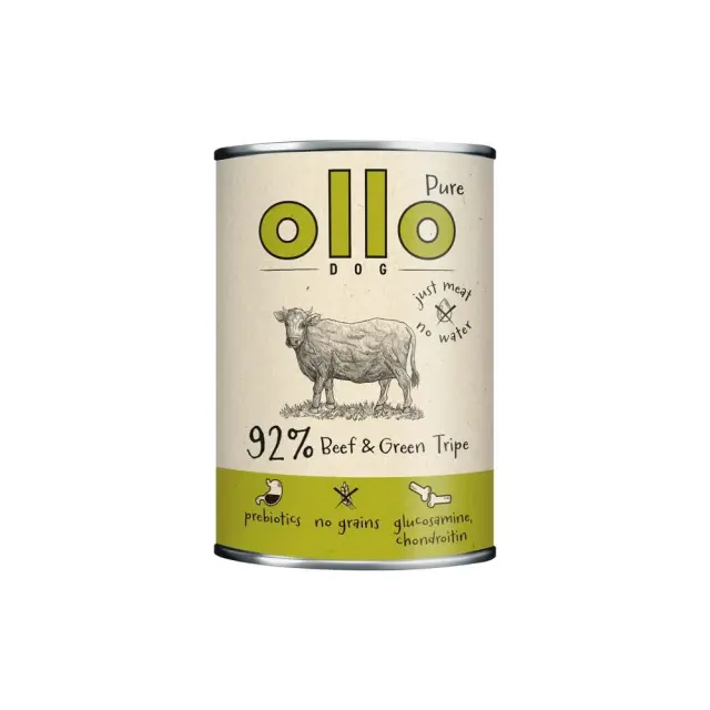 OLLO Pure Beef and Green tripe - wet dog food - 400g