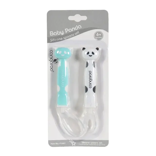 Κουταλάκια Σιλικόνης 2 τμχ Panda Boy Cangaroo F1607 3800146261870