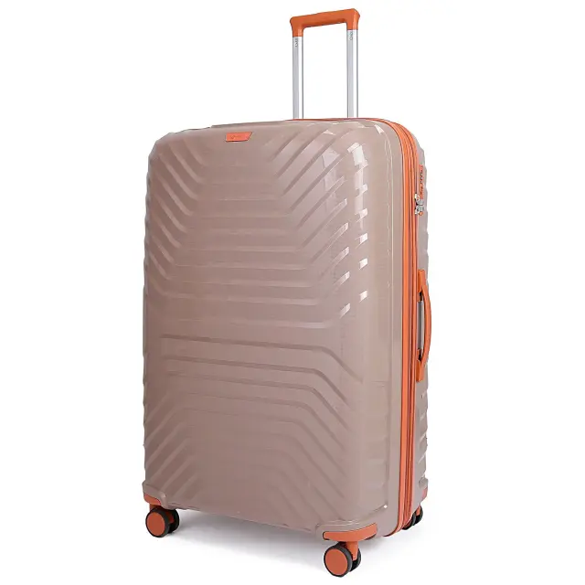 Βαλίτσα Ταξιδιού Cardinal 7000 (PP) μεγάλη 76x32,5x51 cm μπεζ - Large