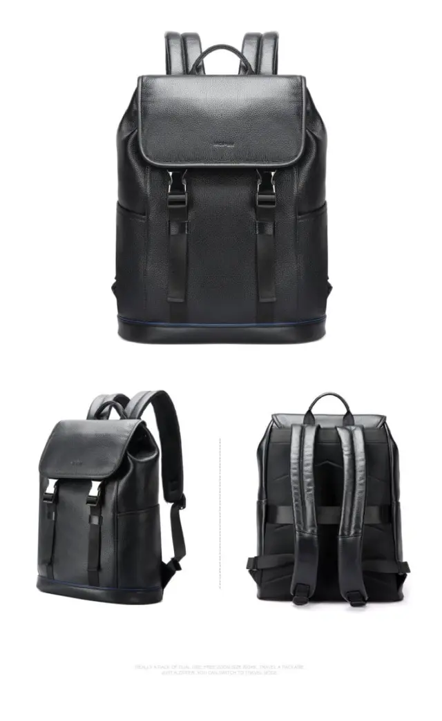 Δερμάτινο Σακίδιο πλάτης Αντικλεπτικό 24L Laptop 15,6” Bopai 61-123391 μαύρο - One Size 3