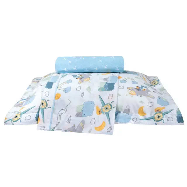 Σετ Σεντόνια 170x260 Μονά Greenwich Polo Club Essential 8866 Blue 100% βαμβακερόΧωρίς Λάστιχο 3