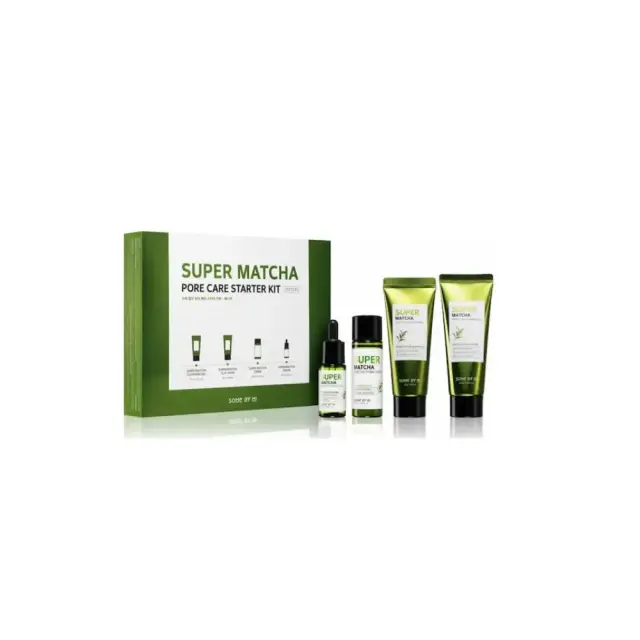 Some By Mi Super Matcha Pore Care Starter Kit Κορεάτικο Σετ Περιποίησης Προσώπου για Πόρους και Λιπαρότητα, 4τμχ