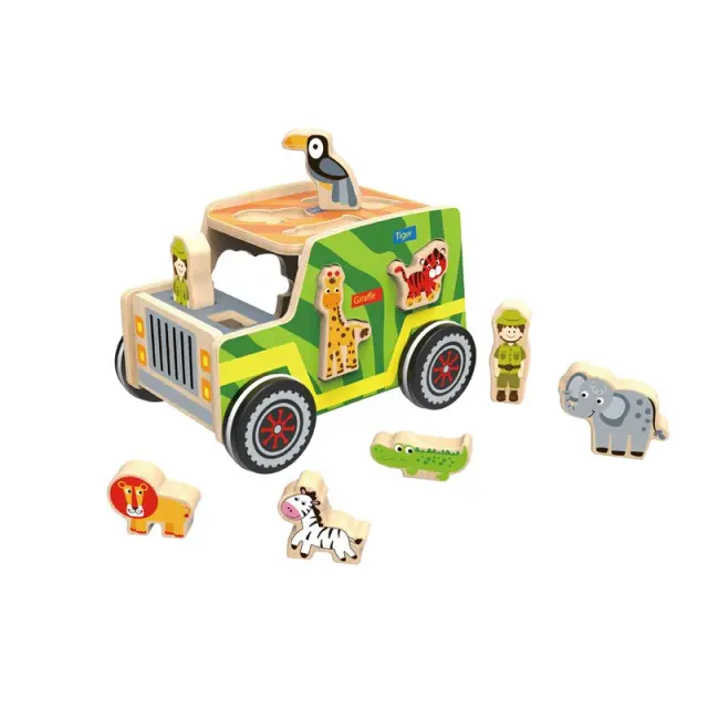 TOOKY TOY - Tooky Toy TKF005A Safari jeep 8 pcs - 6970090047404