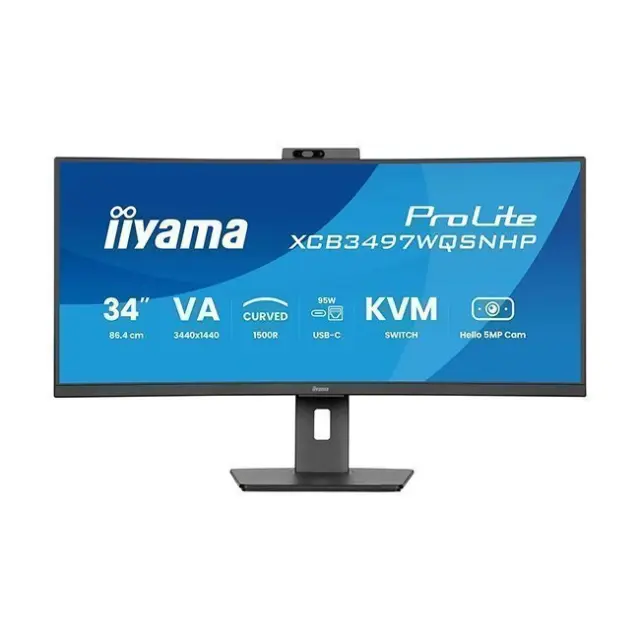 iiyama Monitor 34" ProLite XCB3497WQSNPH-B1 VA UWQHD (XCB3497WQSNPH-B1 Bundle)