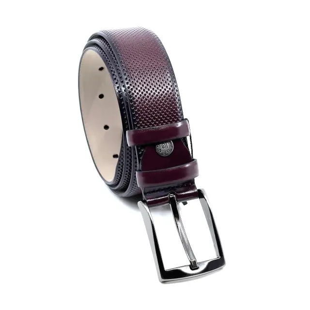 Μπορντό Ζώνη P.U. Leather 3,5 cm 3