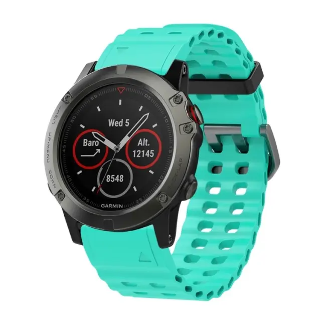Λουράκι Σιλικόνης Ocean για Garmin Fenix 5/6/6 Pro/7/8/9 (47mm) Quick Release-Teal Green OEM