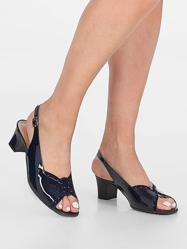 Soffice Sogno Πέδιλα με Τακούνι Γυναικείο δέρμα Nubuck/δέρμα λουστρίνι Μπλέ ASS/8021 BLU 2