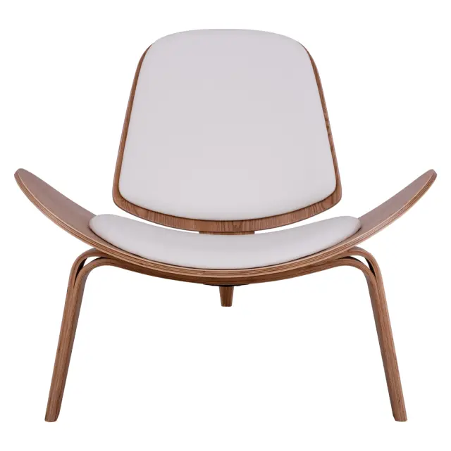 Πολυθρόνα Superior Plus φυσικό με λευκό μαξιλάρι PU 90x76x76 εκ. 3