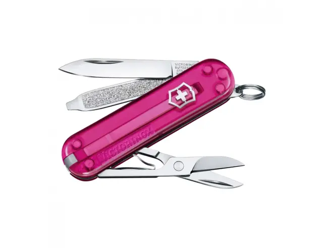 Ελβετικός Σουγιάς Victorinox Classic SD Transparent με 7 λειτουργίες και μήκος 5.8cm - Cupcake Dream0.6223.T5G