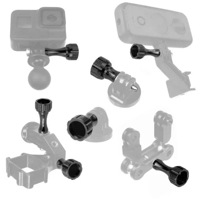 Puluz® CNC Αλουμινένιο Σετ Βίδας & Παξιμαδιού για Action Cameras – (Μαύρο) OEM 3