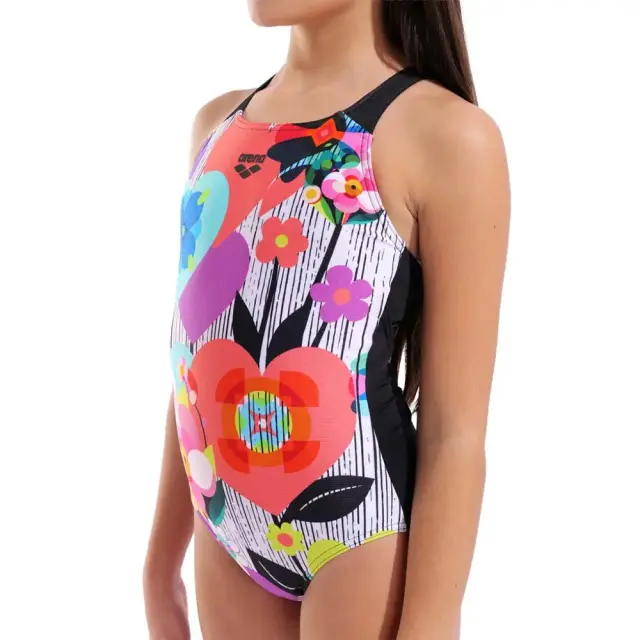 Arena Girl's Roses V Back One Piece Swimsuit Πολύχρωμο 011901-550 (Arena) 3