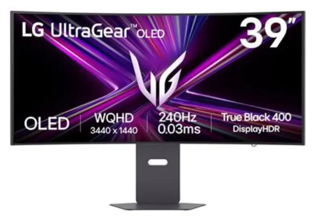 LG UltraGear 39GX900A-B Curved Gaming Monitor 39" OLED WQHD 3440×1440 240Hz 0.03ms με 2x HDMI 2.1, DisplayPort 1.4 + USB-C 65W – Μαύρο