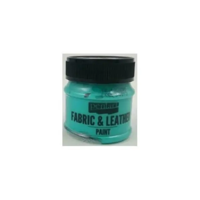 Fabric and leather paint 50 ml, Pentart -Χρώμα για ύφασμα και δέρμα, Turquoise Green
